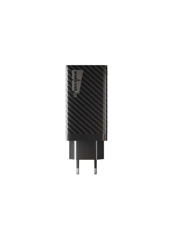 Купить   Smart 2USB 3.0А GAN PD+QC65W быстрая зарядка More choice NC76S (Black)-2.png